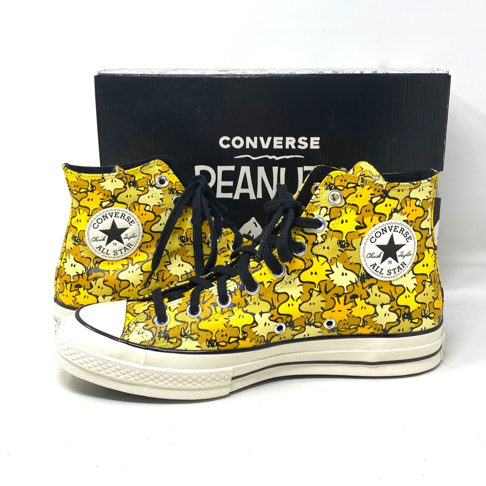 Converse x Peanuts Chuck 70 High Top Yellow Women’s Canvas Size Sneakers A01871C - Picture 8 of 10